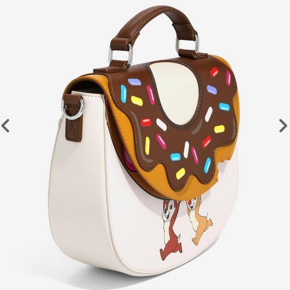 NWOT Loungefly Chip & Dale Donut Crossbody Bag - Picture 6 of 6